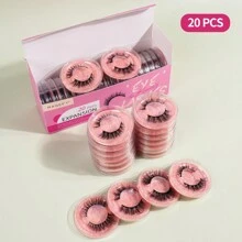 MAANGE Bộ 20/40 cặp mi giả tự nhiên đan chéo, mềm mại, thích hợp sử dụng hàng ngày, kiểu hoạt hình, đồ dùng cần thiết khi đi du lịch, 20 cặp mi giả + 20 cọ chải mi (tùy chọn), bộ quà tặng mi giả Giáng sinh, quà tặng hẹn hò, quà tặng cho phụ nữ, bạn gái, vợ, mẹ, sinh nhật, tiệc tùng, đóng gói hộp quà. - màu đen - Xem 13