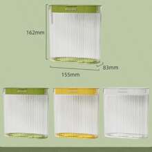 Multi-Functional Kitchen Cling Film & Aluminum Foil Holder With Large Capacity Disposable Bag Dispenser, Wall Mounted - Olive Green - View 2