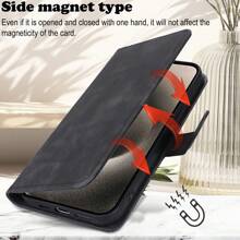 時尚短繩手機錢包,純色pu皮翻蓋錢包和防震手機殼,適用於15 14 13 12 11 Pro Xs Max 14 Plus 15 Plus 12 Mini 13 Mini Xr Se 6 7 8 Plus S24 S23 S22 S21 S20 Ultra S24 S23 S22 S21 S20 S10 S9 S8 Plus S7 Edge S20 S21 Fe Note 20 Ultra Note 10 Pro A12 A13 A14 A20 A22 A23 A31 A32 A33 A42 A50s A51 A52s A53 A54 A73 5g - 黑色 - 查看 5