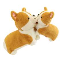 Q版柯基毛絨玩具娃娃小kirky狗狗玩偶,臀部有桃子狀臭臭,短腿非常可愛,可當作睡枕或禮物。 - 棕色 - 查看 5