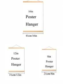 1個實木掛畫,僅有木條,掛畫海報掛畫圖片支架,自定噴漆帆布客廳裝飾,移動式海報支架,無畫芯 - 原木色 - 查看 2