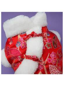 Thú cưng Quần áo cho chó Năm mới Bộ đồ Teddy Dày lên Ấm áp Quần áo Đối với Chó nhỏ , Chinese Năm mới - Nhiều màu - Xem 4