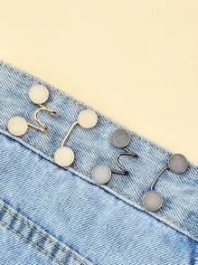2 Sets - Detachable Cinch Clips, Waist Tighteners, Expanders, Buttons, Fasteners - Gold - View 4
