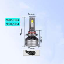 純白色6000k 460瓦200000流明h7、h4、h11、9005、9006、h7、h11、h4、h1、csp 5570 Canbus Led頭燈燈泡2pcs汽車霧燈 - 灰色 - 查看 10