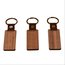 Diy Blank Walnut Wood Keychain Blanks For Laser Engraving Crafts Making And Gift Tags - Coffee Brown - View 8