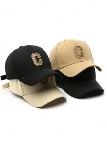 1pc Unisex Thick Brim C Letter Embroidered Fashion Baseball Cap - Multicolor - View 6