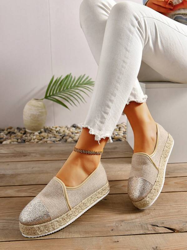 Women's Shoes, Women's Fisherman Shoes, 2025 Spring, Summer, Autumn New Items, Summer Flat Sole, Thick Sole, Versatile, Bean Cloth Shoes, Slip Onping, Oversized Women's Shoes, Comfortable And Breathable Women's Shoes