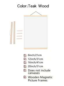 1個實木掛畫,僅有木條,掛畫海報掛畫圖片支架,自定噴漆帆布客廳裝飾,移動式海報支架,無畫芯 - 原木色 - 查看 3