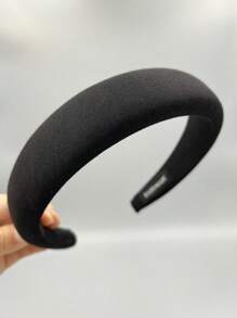 1件 女士头带 5.31英寸 海绵对角凸起 发饰造型固定头发 宽边头带 洗漱卡 时尚简约 适合日常生活、情人节情侣作为礼物发饰 - 黑色 - 查看 14