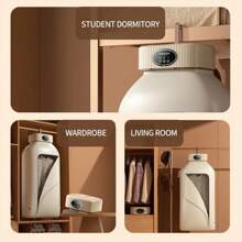 1 件高溫消毒便攜式伸縮折疊乾衣機,插頭電壓 100-240v,適合家庭使用和旅行,粉紅色