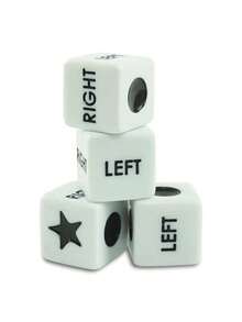 6pcs Lrc Dice Game Dice Set For Board Game Accessories - Black and White - View 3