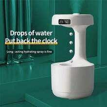 Humidificador Creativo De Gota De Agua Gravitacional Reversible Y Difusor De Aroma Con Gran Capacidad - Blanco - Ver 1