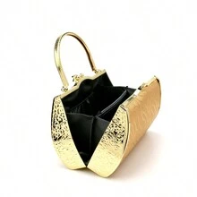 女式豪華手提包,鑲嵌鑽石金屬小日購聚會晚禮服晚宴包婚禮女性手提包