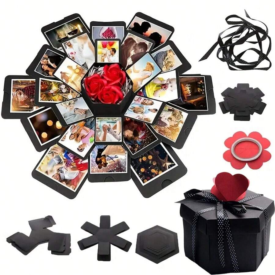 1pc Explosion Box, DIY Explosion Gift Box With 6 Faces, Main Part ...