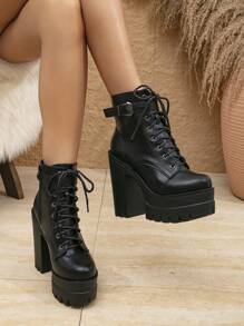 1双150厘米时尚三股编织鞋带，黑色圆形，可替换的结实鞋带，适用于中帮和高帮靴子（仅含鞋带，不含鞋子） - 黑色 - 查看 1