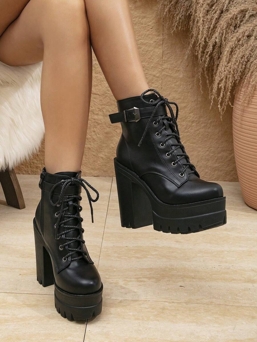 1双150厘米时尚三股编织鞋带，黑色圆形，可替换的结实鞋带，适用于中帮和高帮靴子（仅含鞋带，不含鞋子） - 黑色 - 查看 1