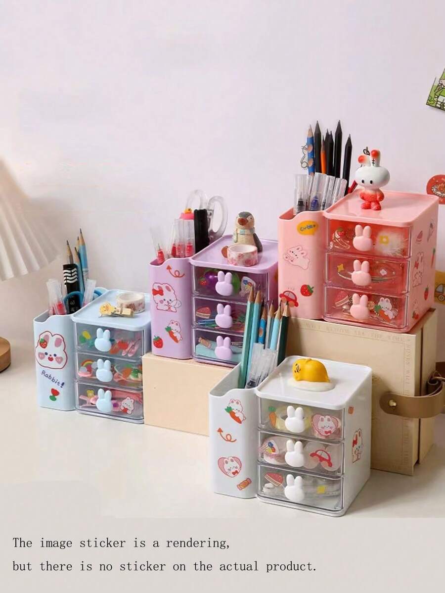 1 Miếng Bàn làm việc Ngăn đựng bút Dễ thương Hộp lưu trữ văn phòng phẩm Hộp đựng Cái giá Cho văn phòng , Trẻ em , Sinh viên , Cô gái , Thích hợp Cho văn phòng Bàn - Nhiều màu - Xem 1