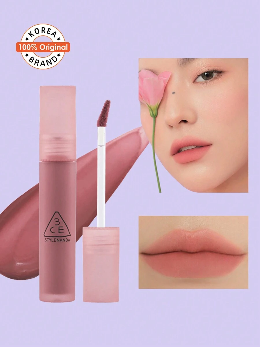 3CE Liquid Lipstick Hari Natal Long-Wearing Waterproof Smudge Proof Sweatproof Smudge-Proof Highly Pigmented Matte - BURUK #BICARA MALAM - View 1