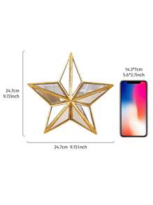 1 Pieza Creativa Retro 3d Resina Material Decoración De Pared De Espejo De Vidrio En Forma De Estrella Para Sala De Estar En Casa Portátil Instalación Diseño De Moda Decoración Para Dormitorio Regalo De Inauguración De La Casa Para Novia, Mejor Amiga, Familia