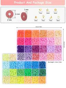 4800 cái Đất sét polymer Hạt , Thích hợp Đối với Làm Vòng tay Và Đồ trang sức Với Mặt dây chuyền , Lá thư Hạt , Đinh ốc Hình dạng Hạt , Đàn hồi , Tuyệt vời Bộ dụng cụ DIY Và Thủ công Qủa tặng Dành cho Cô gái - Phần B - Xem 5