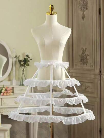 Bride 3 Ring Fishbone Skirt Lolita Within A Bird Cage Brace Adjustable Violence Daily Lolita Card Bell Extension 60CM A Piece