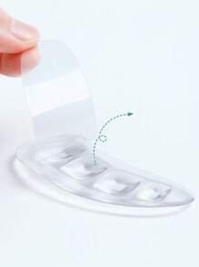 2pcs Pea Shape High Heels Anti-Friction Transparent Invisible Non-Slip Forefoot Pads Heel Stickers Universal