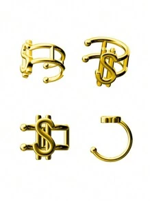 1 Pair Delicate Small S-Shaped No-Piercing Ear Cuff Earrings, Versatile Stylish Earrings For Women, Everyday Wear Gift