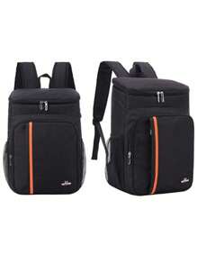 1个18升大容量保温背包户外露营大号午餐野餐背包防水牛津车载冰盒晚餐食物保鲜盒午餐袋女士午餐盒包女士学校用品配件 - 黑色 - 查看 4