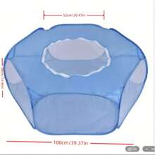 1 Miếng Chuột đồng , Nhỏ bé Thú vật Thể dục Rào chắn , Gấp lại Mèo Lồng Lều , Thỏ Chuột bạch Có thể mang đi Không thấm nước , Trong nhà Thú cưng Chơi Khu vực - Màu xanh lam - Xem 1