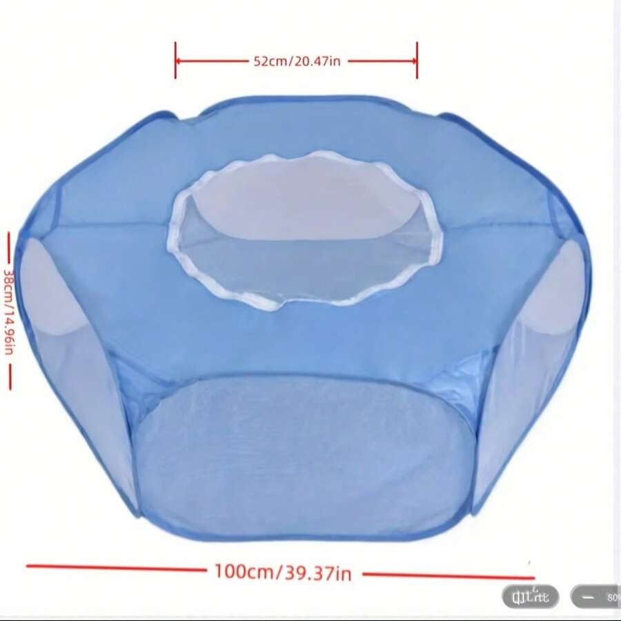 1 Miếng Chuột đồng , Nhỏ bé Thú vật Thể dục Rào chắn , Gấp lại Mèo Lồng Lều , Thỏ Chuột bạch Có thể mang đi Không thấm nước , Trong nhà Thú cưng Chơi Khu vực - Màu xanh lam - Xem 1