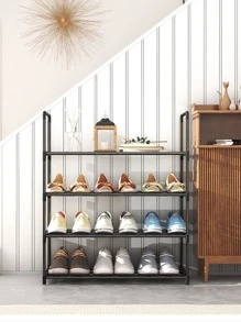 1 Set Metal Combination Shoe Rack, Dust-Proof Shoe Cabinet, Multi-Layer Assembled Shoe Organizer, Home Simple Shoe Rack, Doorway/Foyer Shoe Display Shelf - Multicolor - View 3