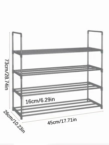 1 Set Metal Combination Shoe Rack, Dust-Proof Shoe Cabinet, Multi-Layer Assembled Shoe Organizer, Home Simple Shoe Rack, Doorway/Foyer Shoe Display Shelf - Multicolor - View 2