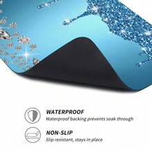 1pc Shiny Drip Pattern Dustproof Cover Mat, Tpr Material, Suitable For Top Of Washer And Dryer,Bag,Organizer,Storage