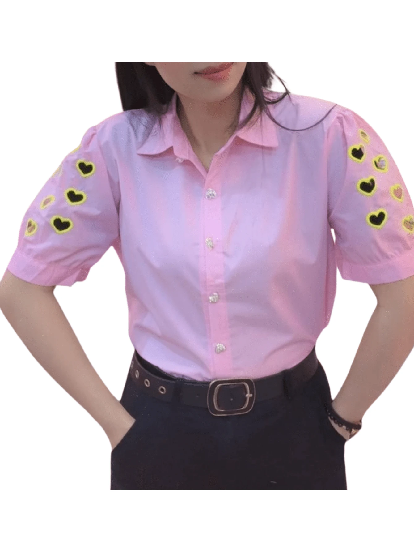Women Tops - Màu Hồng baby - Xem 1