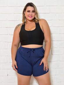 Plus Size Shorts - 彩色 - 查看 3