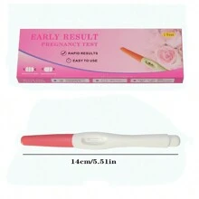 1支假孕婦測試棒開玩笑玩具,具有兩條線的孕婦試紙,適合開玩笑使用 - 橘色 - 查看 1