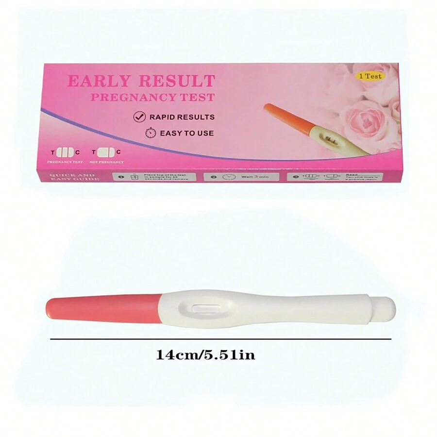 1支假孕婦測試棒開玩笑玩具,具有兩條線的孕婦試紙,適合開玩笑使用 - 橘色 - 查看 1