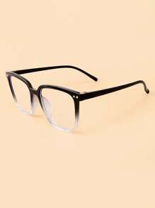 1 pieza Gafas con marco cuadrado unisex, lentes transparentes de moda para uso diario, oficina y lectura, accesorio de gafas transparentes - Multicolor - Ver 11
