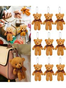1~20 chiếc 4,7 inch Gấu bông nhỏ nhồi bông Đồ chơi sang trọng DIY Móc khóa Túi Mặt dây chuyền, Đám cưới Sinh nhật Hộp quà tặng Búp bê Đồ chơi cho Bánh sinh nhật Trang trí đám cưới Đồ dùng tiệc ủng hộ Phụ kiện DIY, Gấu bông, Gấu, Quà tặng Phục sinh - Cà phê - Xem 2
