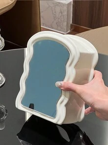 1 件北歐風格創意鏡面陶瓷紙巾盒蓋 - 白色 - 查看 2