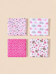 4pcs Neutral Baby Swaddle Blankets Love Valentine - Multicolor - View 6