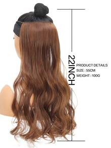 Hair Extensions For Women Invisible Wire Hair Extension Copper Red 22 Inch Long Wavy Ginger Hair Extension - Light Brown - View 4