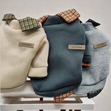 寵物衣服,冬季,2合1帽衫設計 - 灰色 - 查看 2