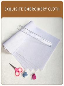 4 Piezas De Tela Blanca Para Punto De Cruz Para Bordado Diy, Disponible En 11ct Y 14ct, Con 4 Tamaños De Corte Para Cada