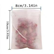 100pcs  Disposable Tea Bags With String And Heal Seal - Non-Woven Fabric Spice Filters For Tea Infuser - Convenient And Mess-Free Brewing