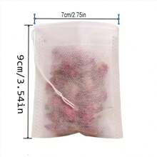 100pcs  Disposable Tea Bags With String And Heal Seal - Non-Woven Fabric Spice Filters For Tea Infuser - Convenient And Mess-Free Brewing