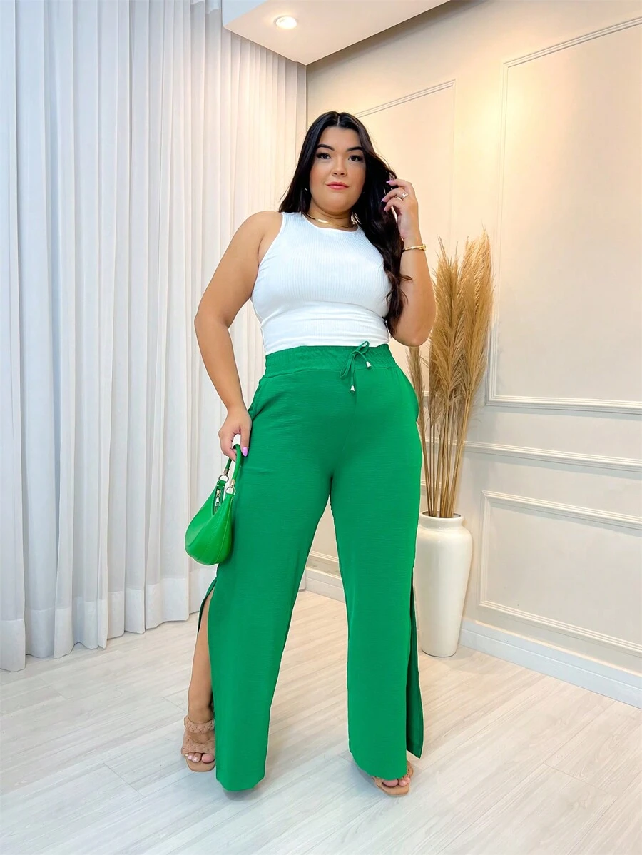 Plus Size Pants - màu xanh lá - Xem 1