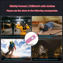 1pc Pink Outdoor Sos Wolf Alert Device Equipped With 120db Decibel Alarm Sound, Led Flashlight, Compact And Delicate, A Handheld Self-Defense Alarm Device, Suitable For Seniors, Single Women, Night Workers, Athletes, Disabled Persons; Helps Attract Immediate Surrounding Help When Pressed In Case Of Emergency - Pink - View 4