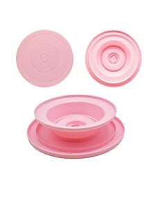 YUQING.FC. Base Giratoria Decoración Pasteles Repostería Pastelería - Rosa - Ver 3