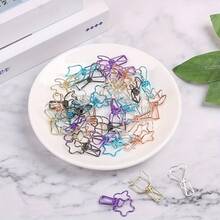 30 Piezas Creativos Clips De Carpeta De Metal De Diseño Para Carpeta De Papel De Libro, Clip Pequeño De Oficina Para Diario, Diario Y Documentos - Multicolor - Ver 8